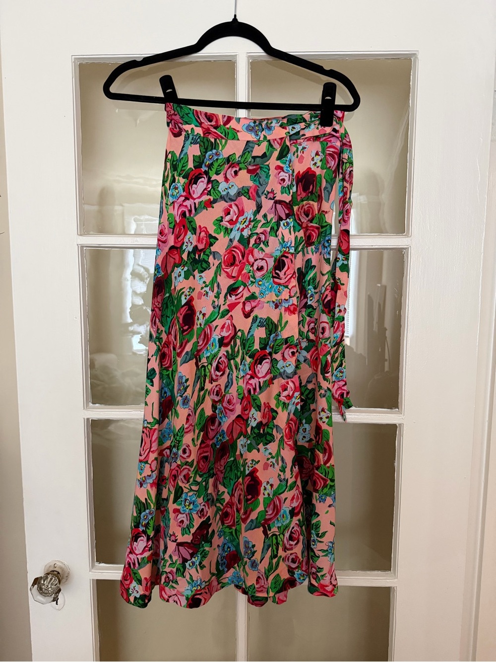 Samantha Pleet Pink Floral Midi Wrap Skirt